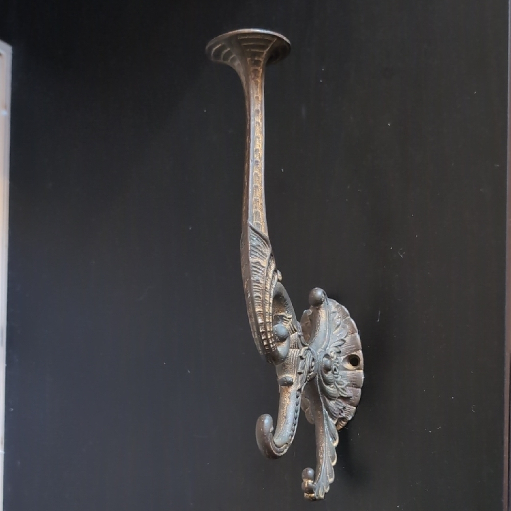 Vintage Brass Ornate Wall Hook
